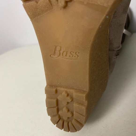 G. H. Bass & Co. Women’s Eden Wedge Boot Size 7M Taupe Zip Faux Suede NWOB - Picture 6 of 10